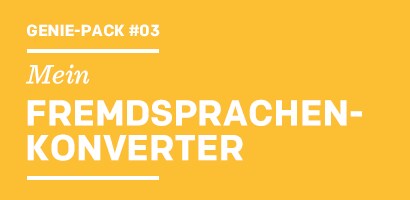 Genie-Pack  Mein FREMDSPRACHEN-KONVERTER
